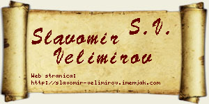 Slavomir Velimirov vizit kartica
